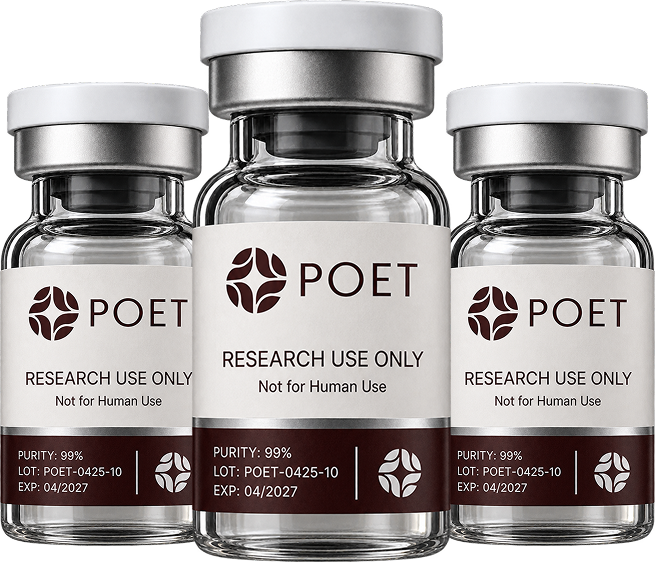 POET Labs research peptide vials